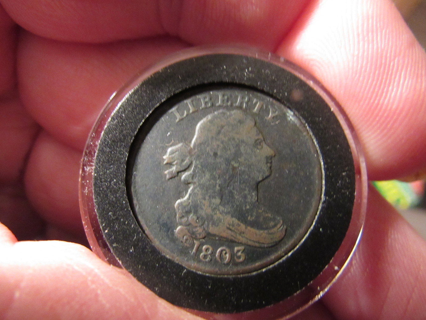 1803-Draped-Bust-Half-Cent-Raw-Ungraded-Mintage-92,000