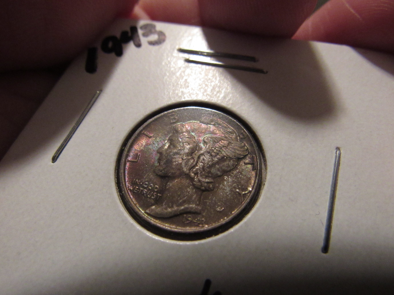 1943-Dark-Toned-Mercury-Dime-With-Some-Color