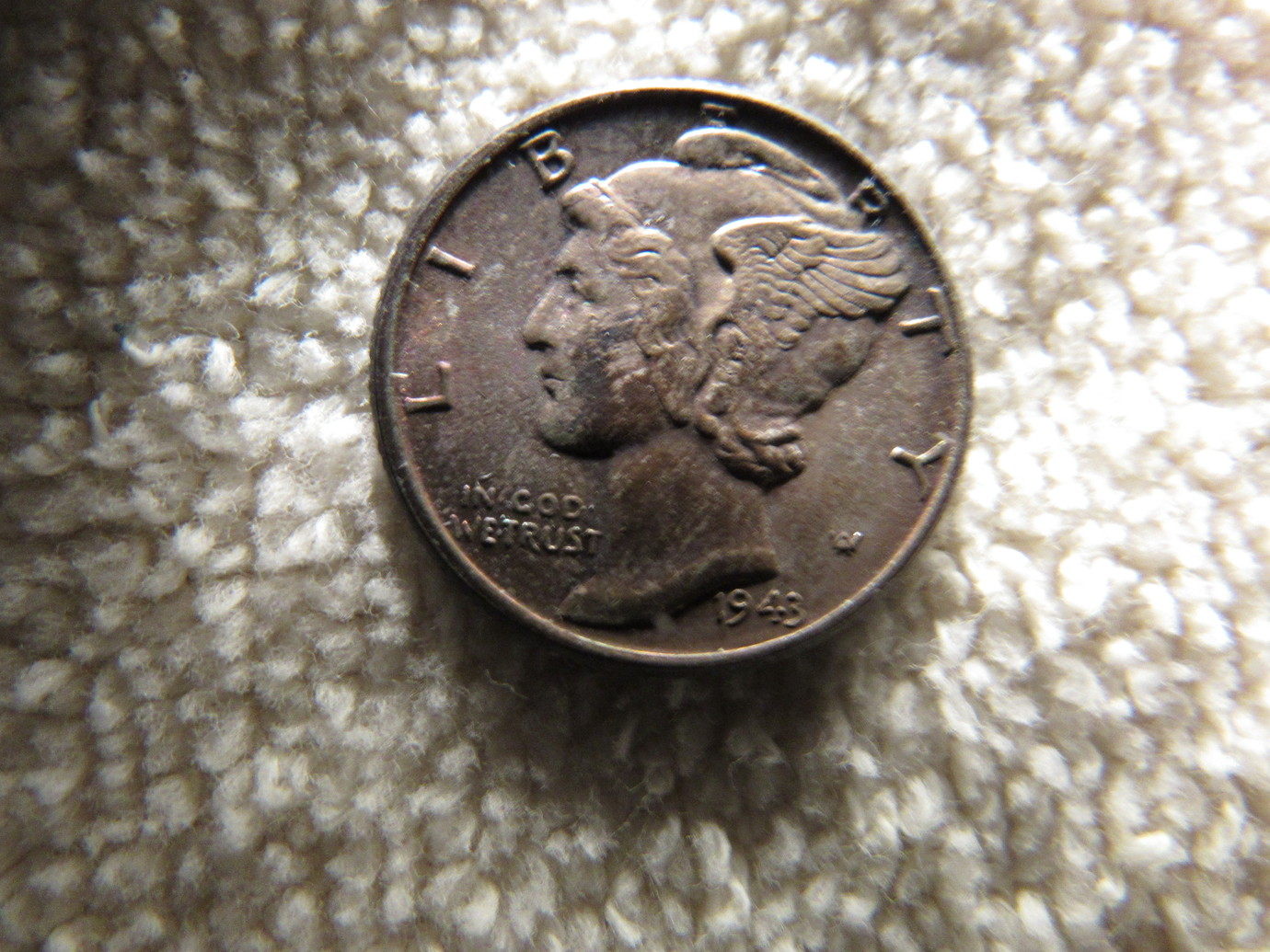 1943-Dark-Toned-Mercury-Dime-With-Some-Color