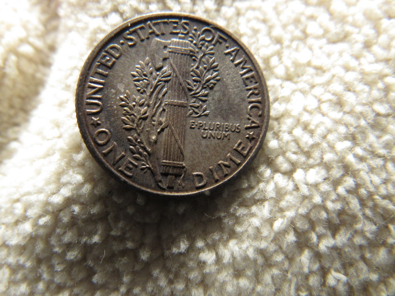 1943-Dark-Toned-Mercury-Dime-With-Some-Color