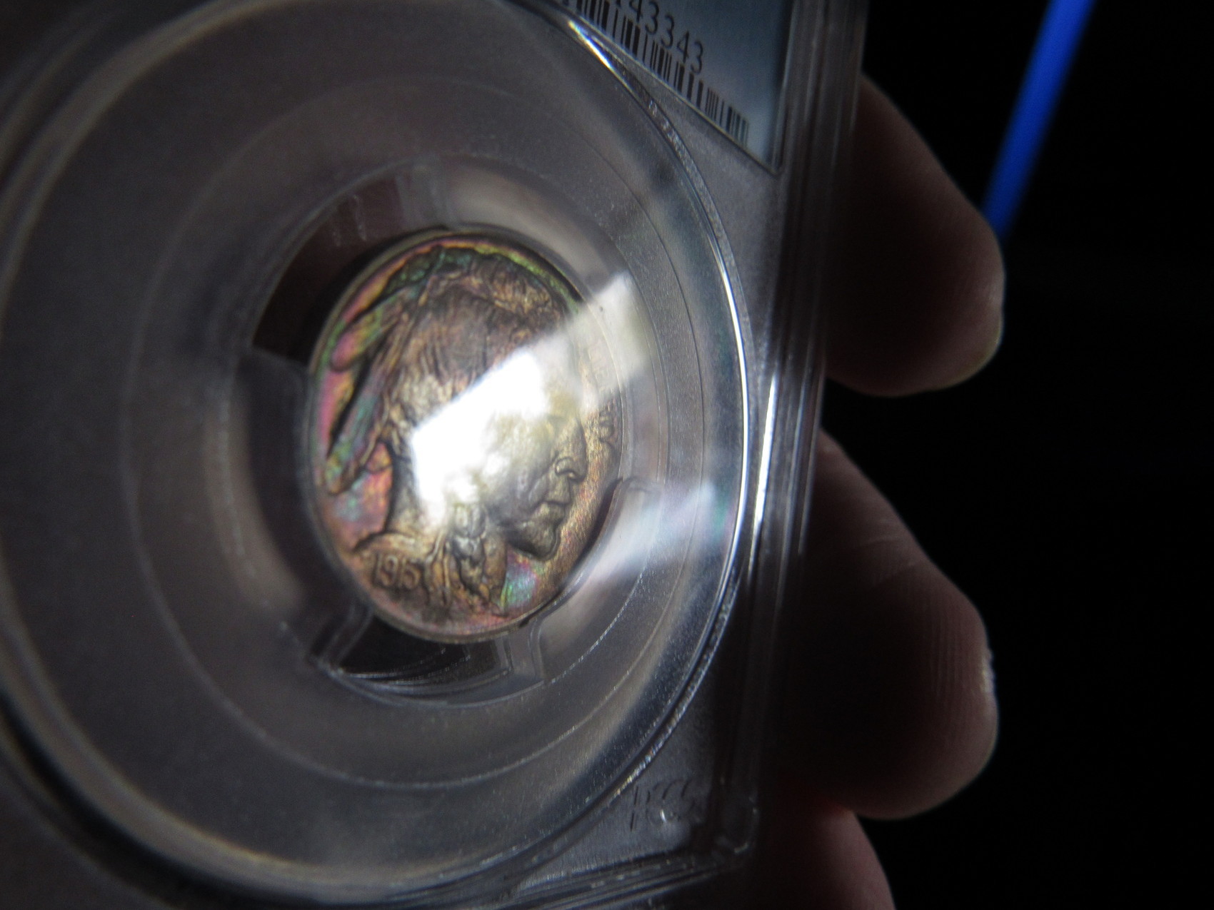 1913-Monster-Rainbow-Toned--Buffalo-Nickel-Type-I-Obverse-And-Reverse