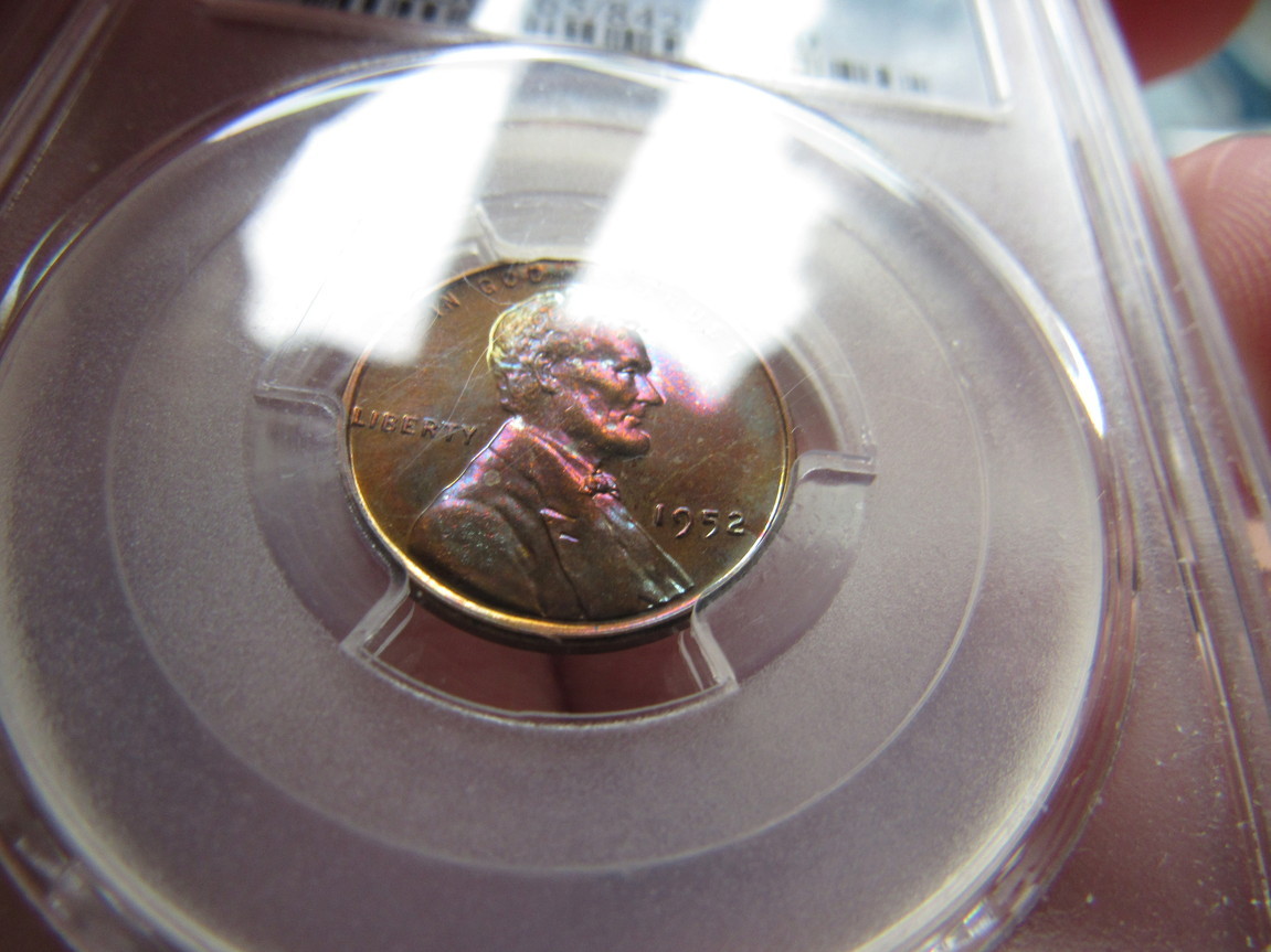 1954-PR-64RB-Lincoln-Cent-Pop-3/2-And-1961-PR-67RD-Lincoln-Cent-With-Color