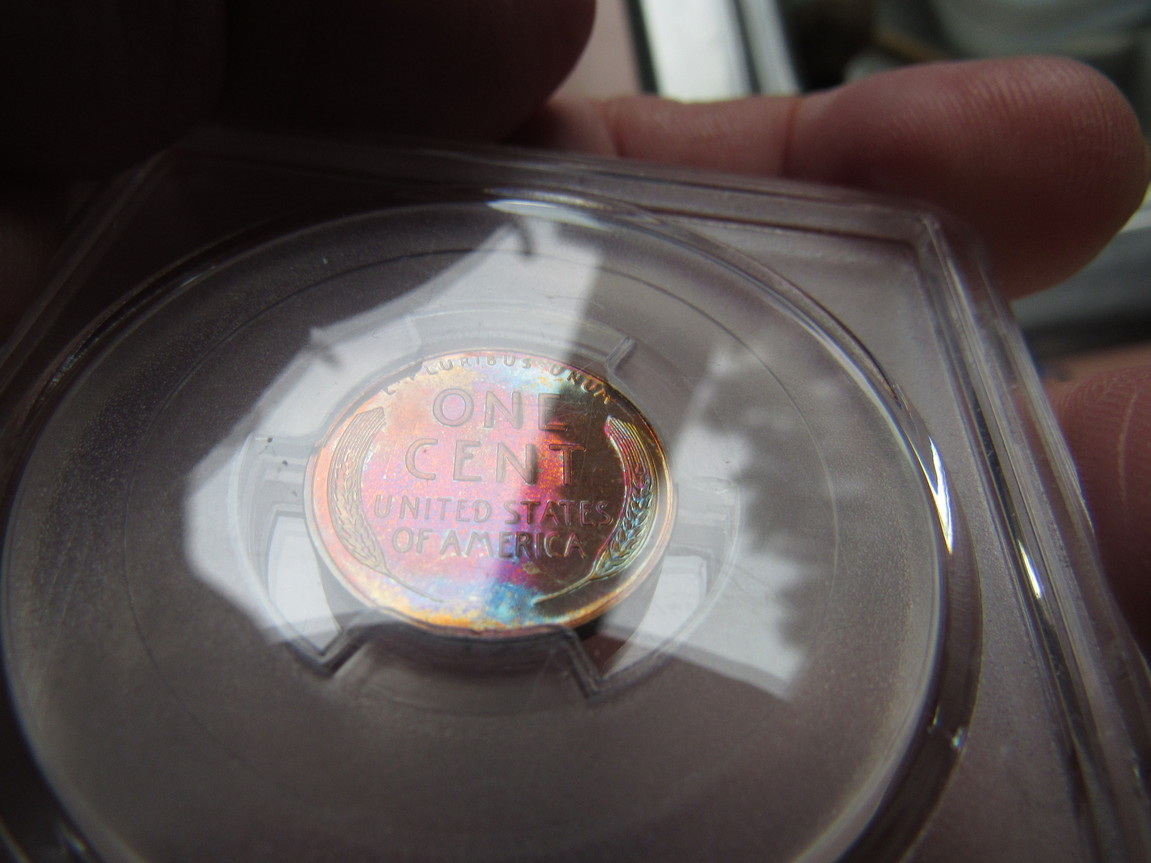 1954-PR-64RB-Lincoln-Cent-Pop-3/2-And-1961-PR-67RD-Lincoln-Cent-With-Color