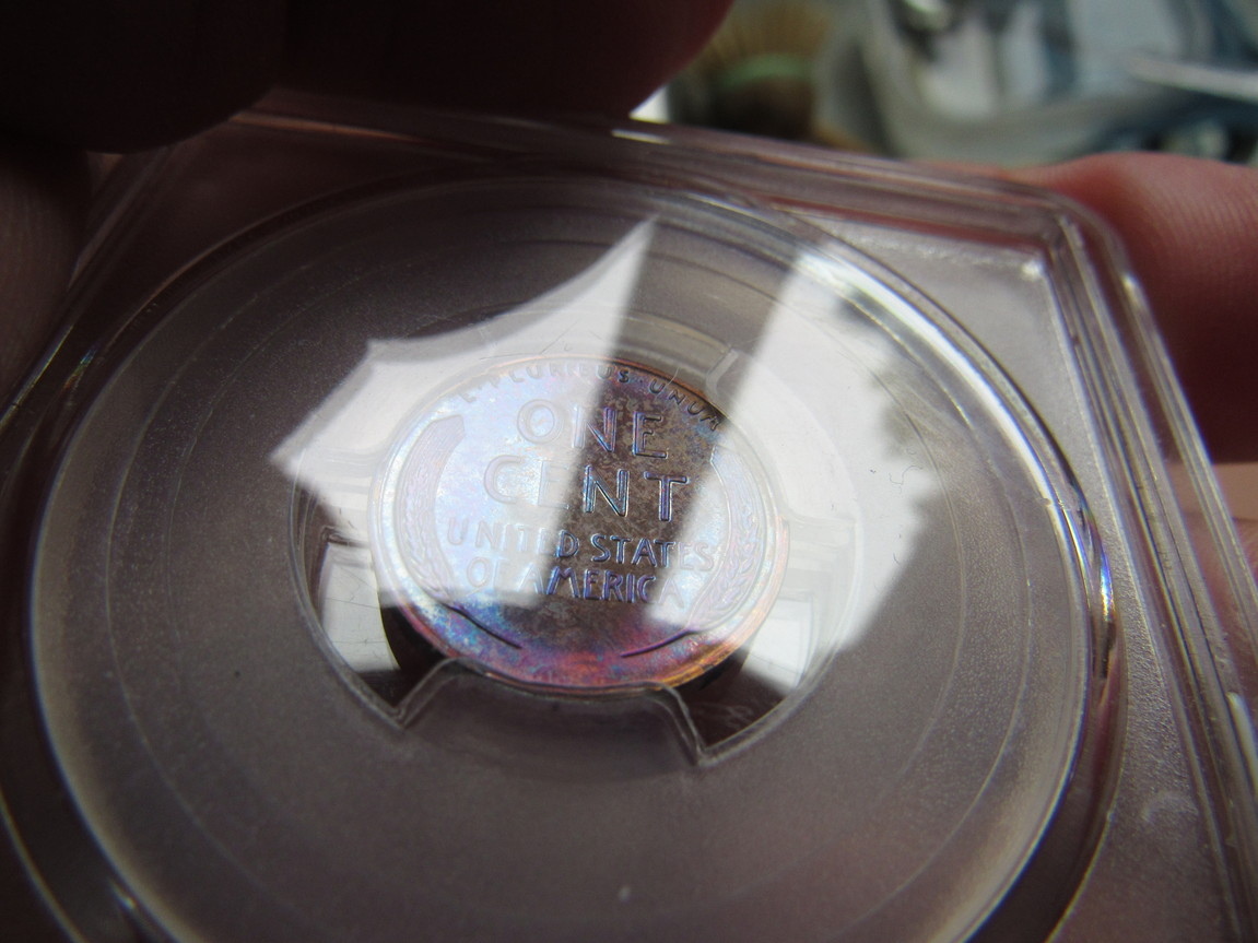 1954-PR-64RB-Lincoln-Cent-Pop-3/2-And-1961-PR-67RD-Lincoln-Cent-With-Color