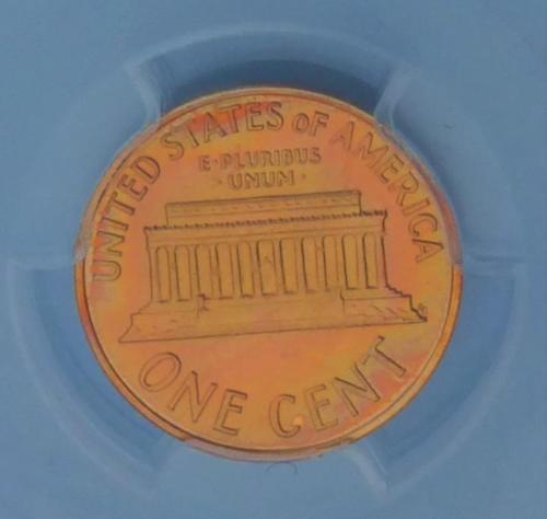 1954-PR-64RB-Lincoln-Cent-Pop-3/2-And-1961-PR-67RD-Lincoln-Cent-With-Color