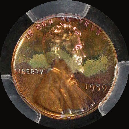 1954-PR-64RB-Lincoln-Cent-Pop-3/2-And-1961-PR-67RD-Lincoln-Cent-With-Color