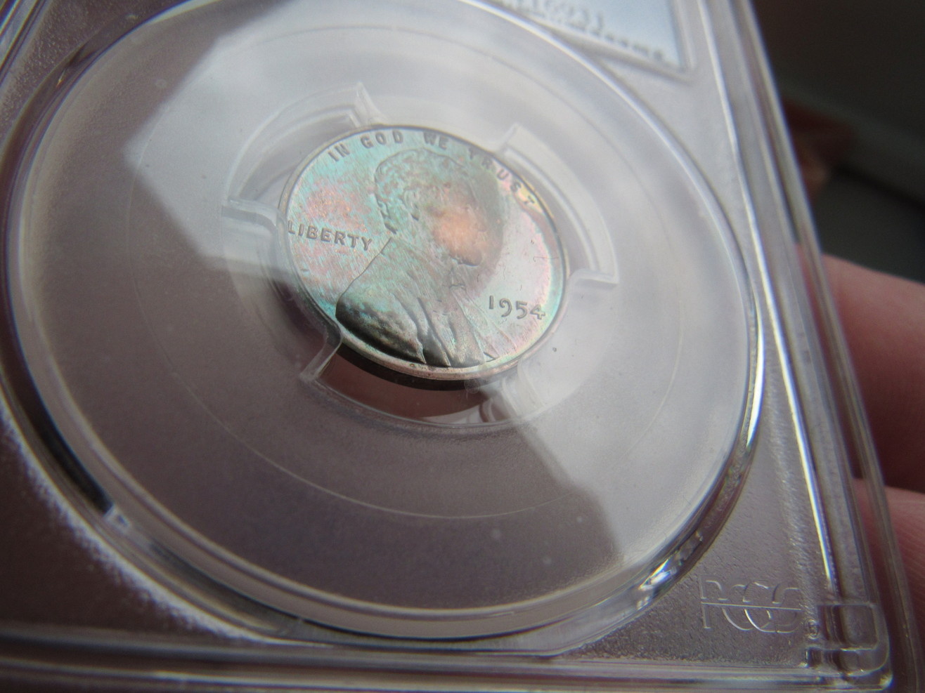 1954-PR-64RB-Lincoln-Cent-Pop-3/2-And-1961-PR-67RD-Lincoln-Cent-With-Color