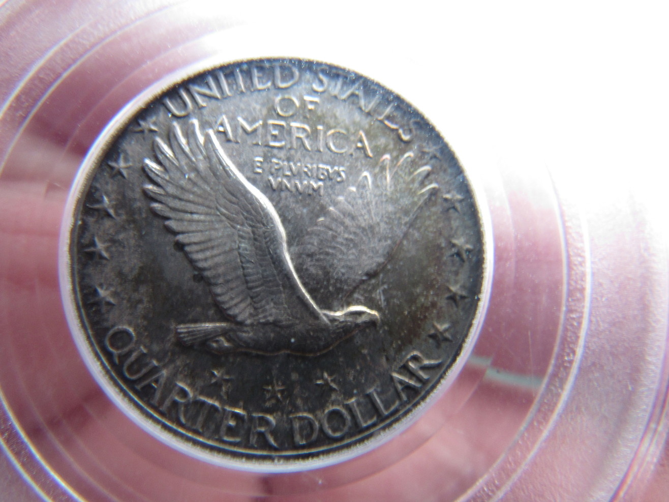 1925-Standing-Liberty-Quarter-Fh-With-Colorful-Reverse-In-OGH
