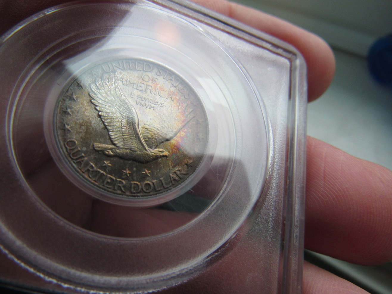 1925-Standing-Liberty-Quarter-Fh-With-Colorful-Reverse-In-OGH