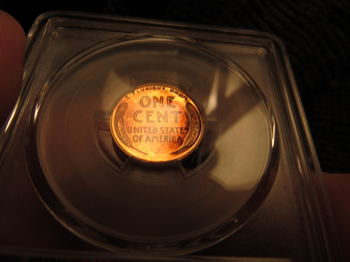 1954-PR-64RB-Lincoln-Cent-Pop-3/2-And-1961-PR-67RD-Lincoln-Cent-With-Color