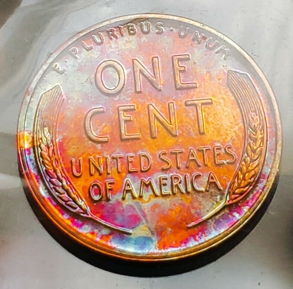 1954-PR-64RB-Lincoln-Cent-Pop-3/2-And-1961-PR-67RD-Lincoln-Cent-With-Color