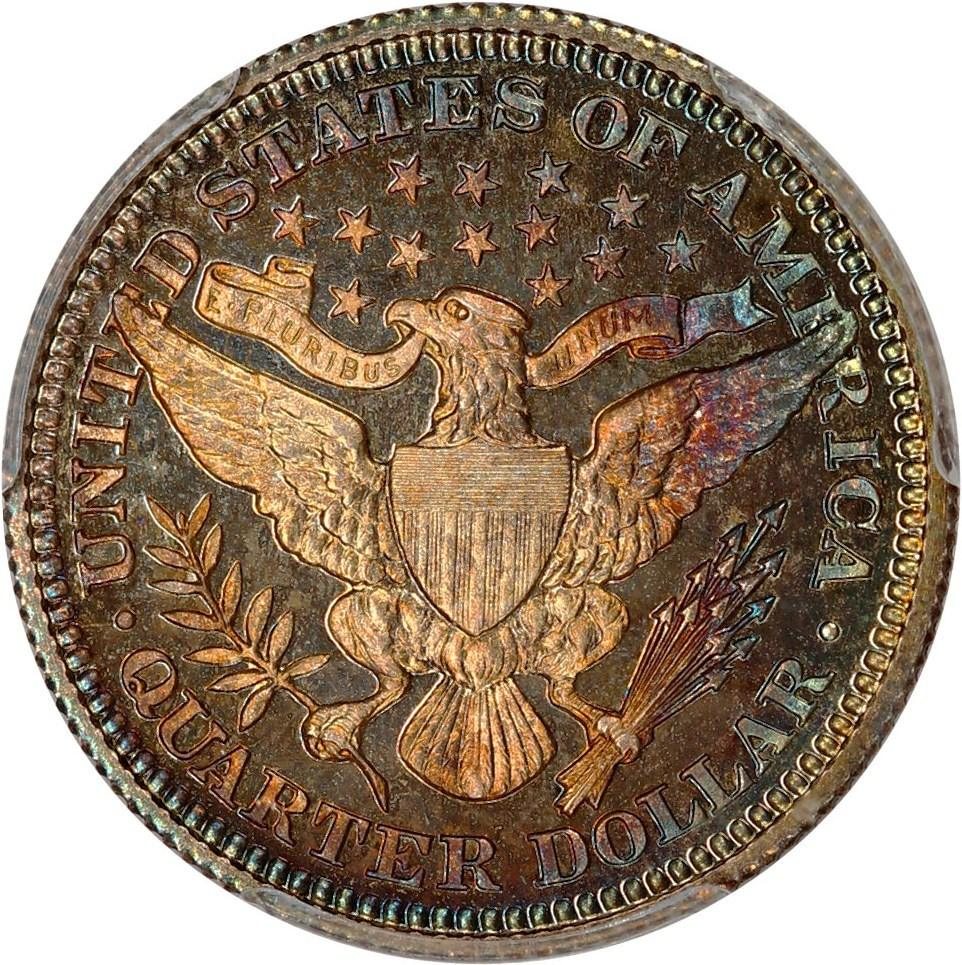 1903-Proof-67-Barber-Quarter-Cac...nicely-Toned