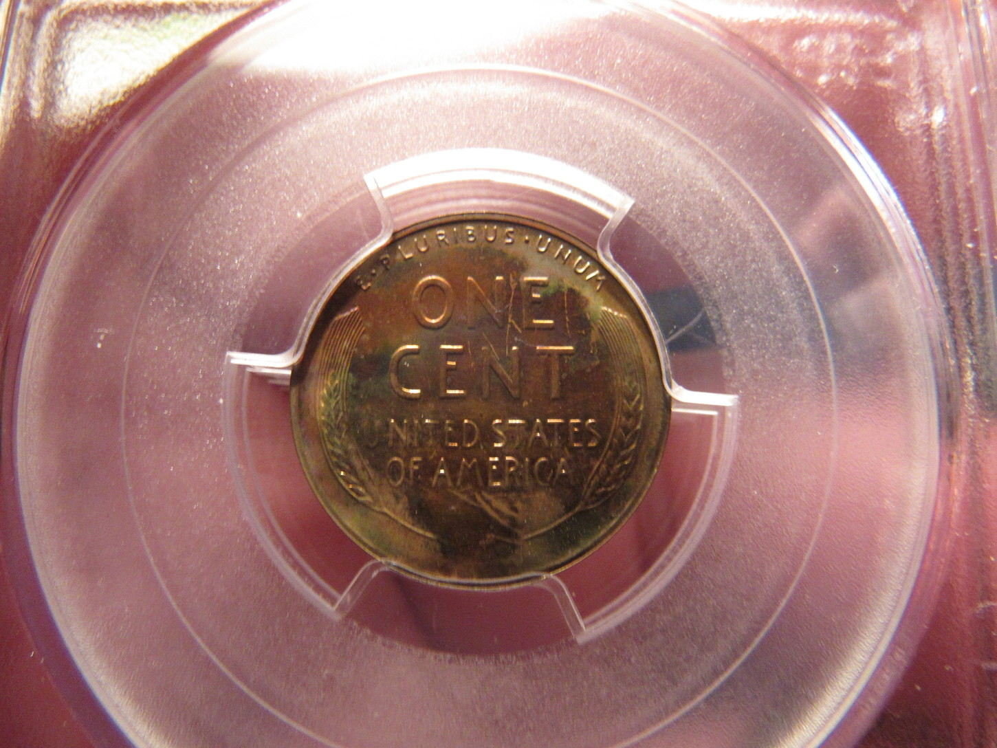 Trueviews-1940-PF-Lincoln-Cent-&-1973-PF-Ike-Dollar-Both-Colorfully-Toned