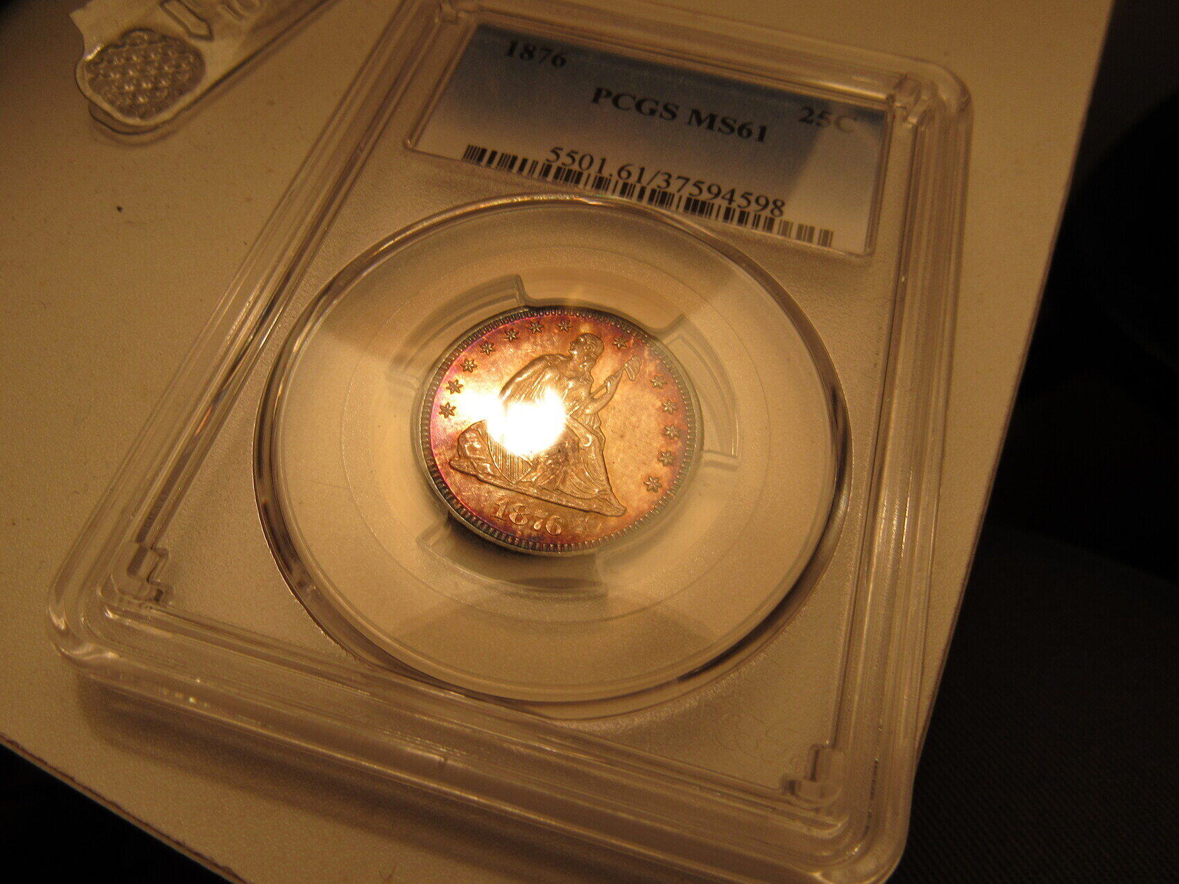 1876---MS-61-PCGS-Graded-Seated-Liberty-Quarter