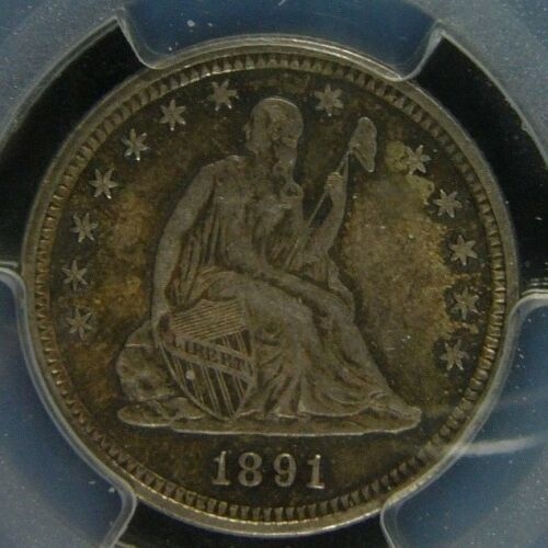 1891-PCGS-62-CAC-Seated-Liberty-Quarter--&-1873-AU-55-PCGS-No-Arrows-Open-3
