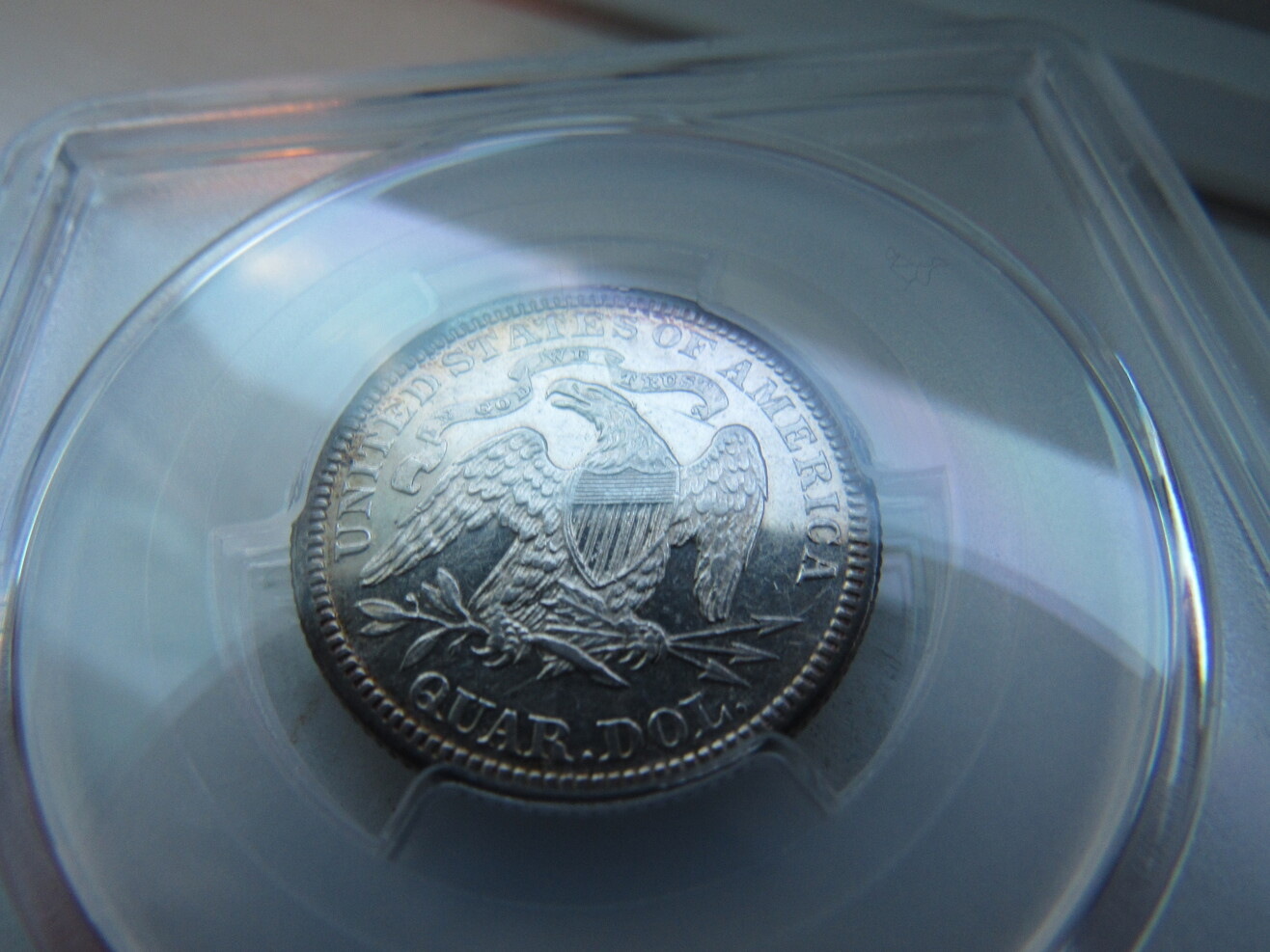 1883-PF-55-Seated-Liberty-Quarter