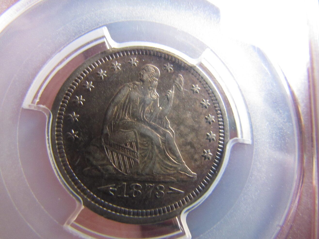 1873-S-Seated-Liberty-Quarter-AU-55-With-Arrows
