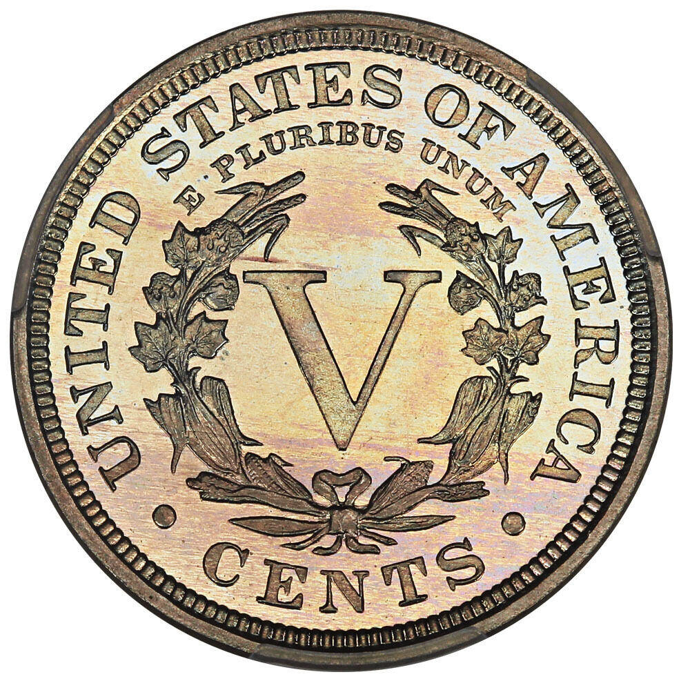 1905-PCGS-PF-67+-V-Nickel-CAC-Ex:-Hansen