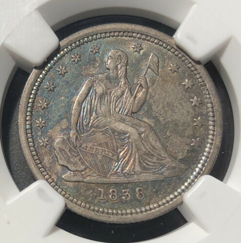 1838-NGC-AU-53-Seated-Liberty-Quarter