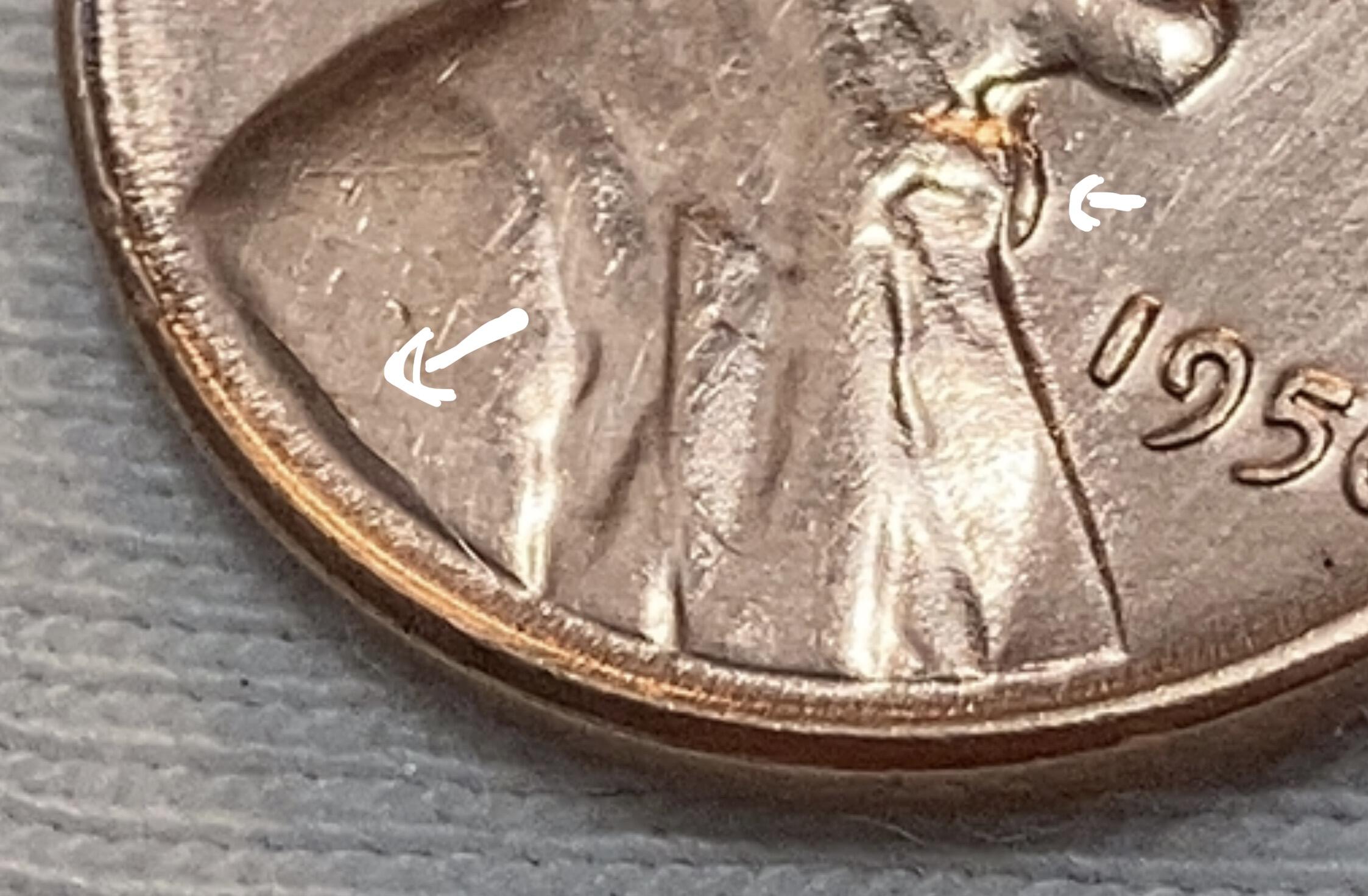 1956-Penny-Are-These-Die-Cracks?-And-Possible-Double-Letters-Any-Help-Would-Be-Appreciated.