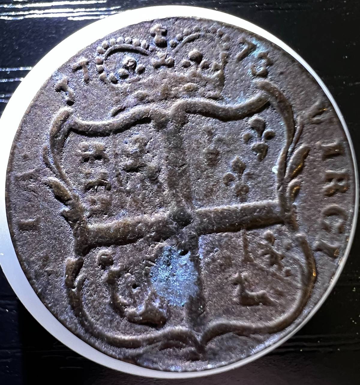 1773-Virginia-Colony-Half-Penny---Is-It-A-Fake?