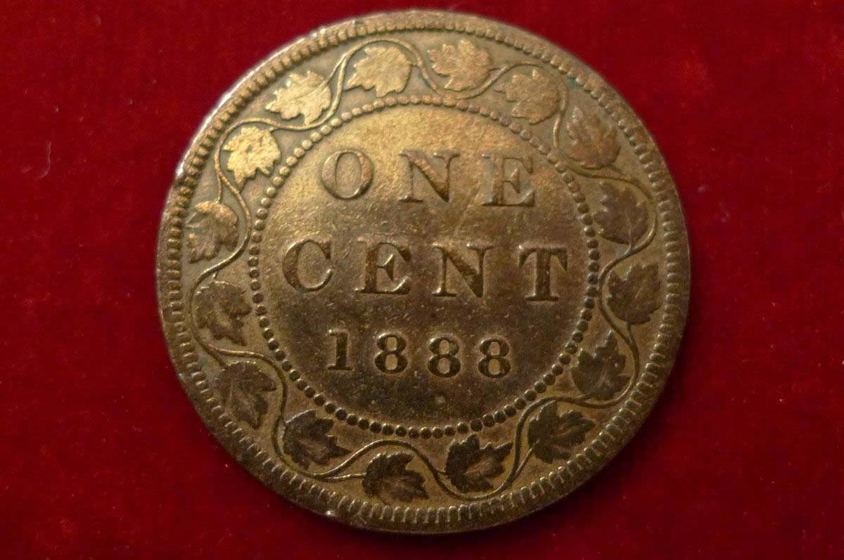 1888-Canada,-One-Cent-,-Counterstamped-Coin-?