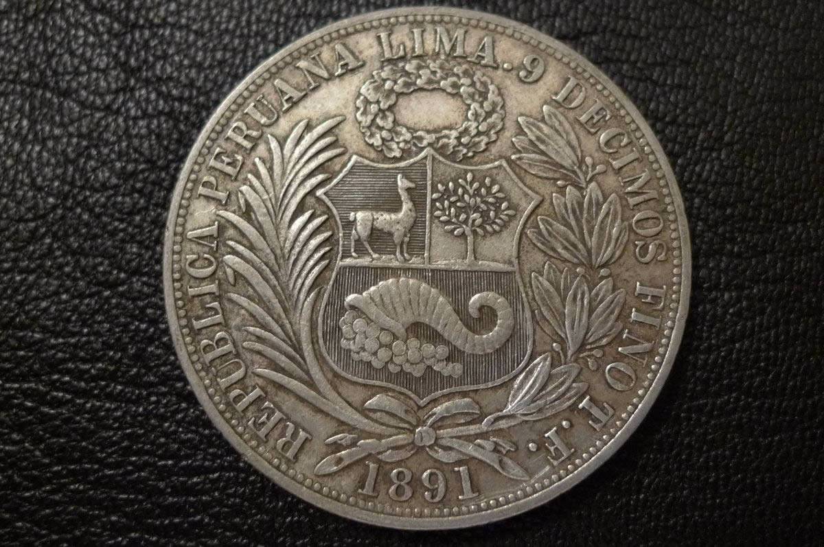 1891-Rep�blica-Peruana,-Un-Sol-.,-Lima-T.f.