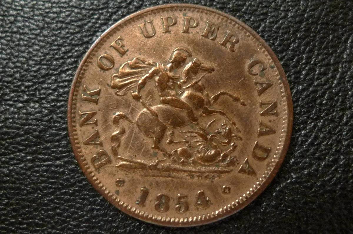 1854-Upper-Bank-Token-Half-Penny