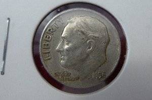 Just-Pulled-This-Dime-Out-Of-A-Roll-Of-Cents!-1956-P