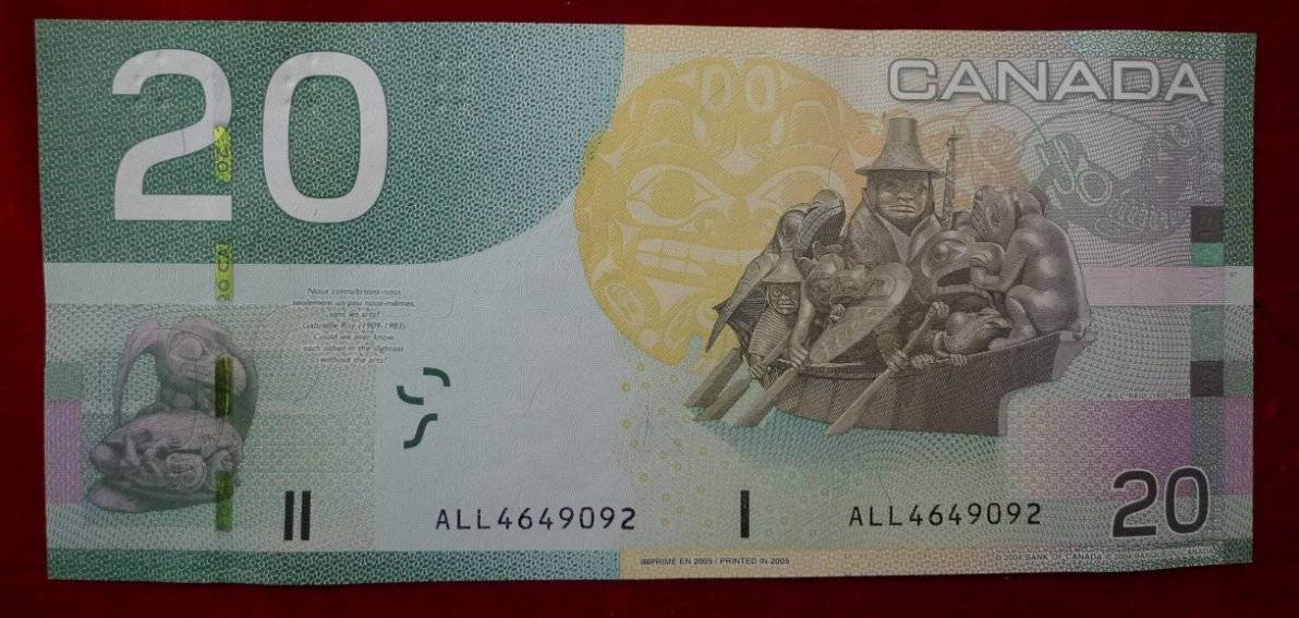 2005-Canada-20-Dollars-,8-Bills--Consecutives-Numbers.