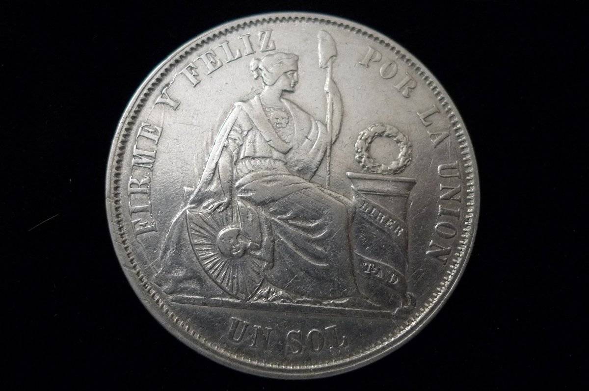 1868-Y.b.republica-Peruana,-Lima-Un-Sol.