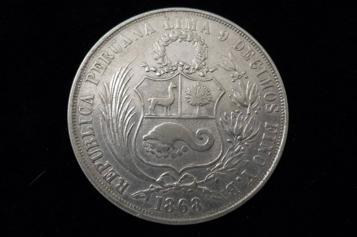 1868-Y.b.republica-Peruana,-Lima-Un-Sol.