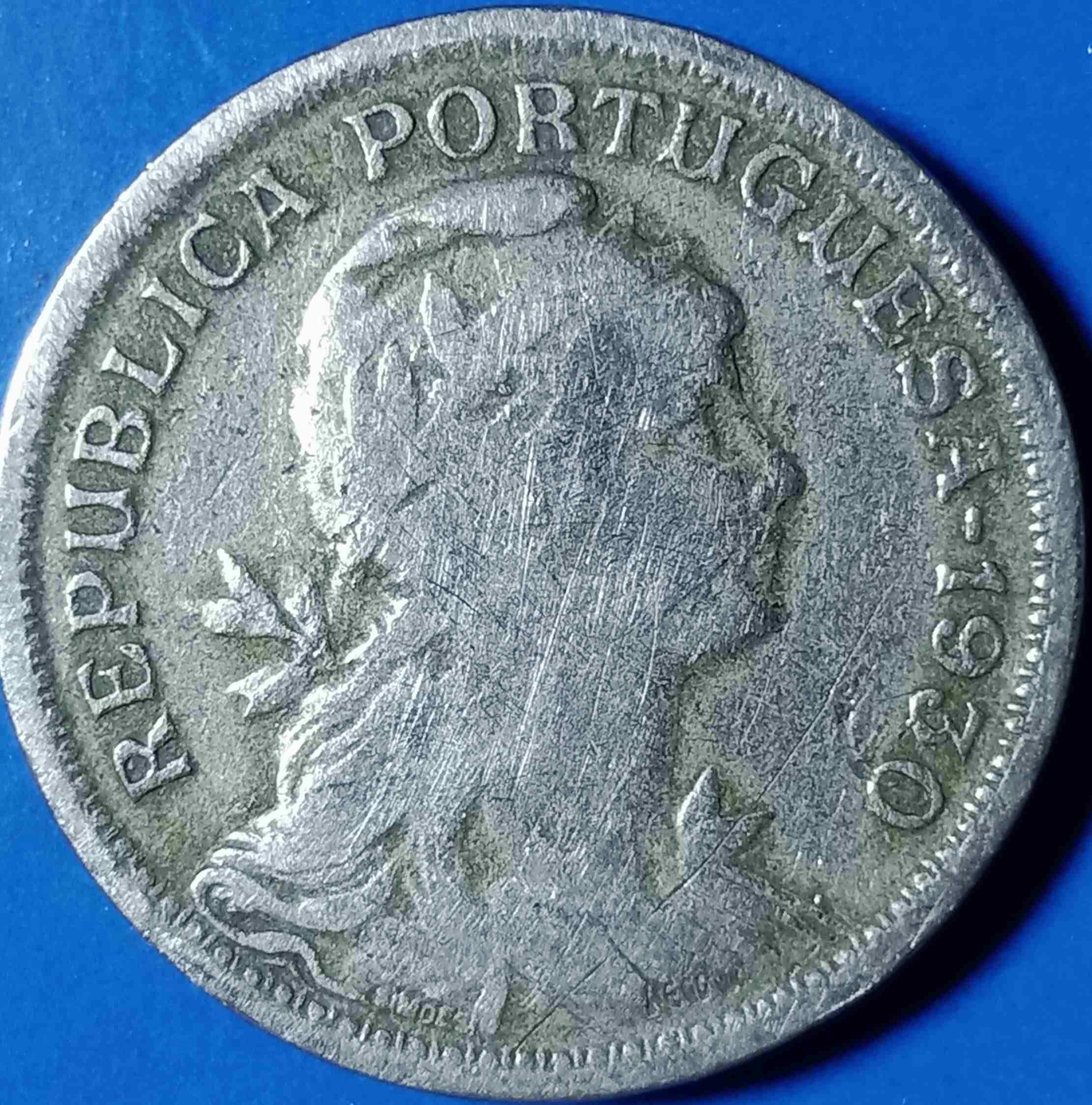 1930-Portugal--50-Centavos-KM#577