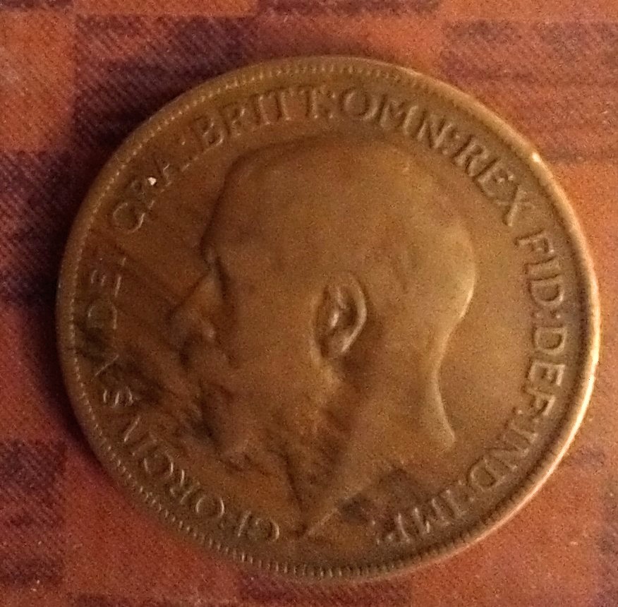 1921-George-V-Great-Britain-One-Penny