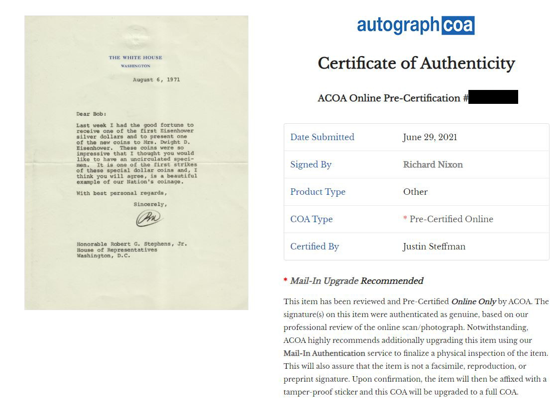 1971-S-First-Strike-Ikes-Proof-And-Blue-Ike-With-Provenance-Letter