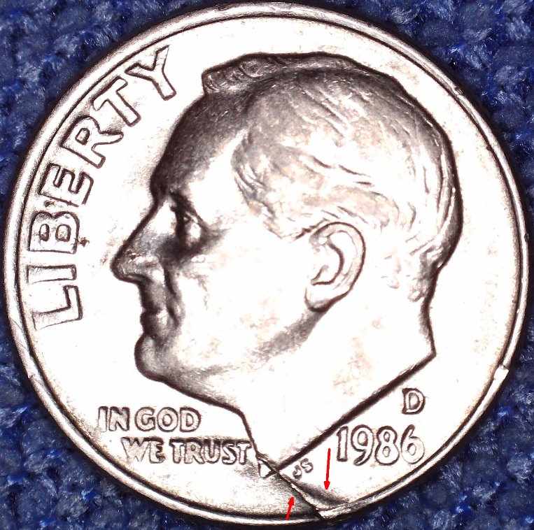 1986-D-Roosevelt-Dime-Struck-Thru-Die-Failure-Or-Post-Strike-Damage?