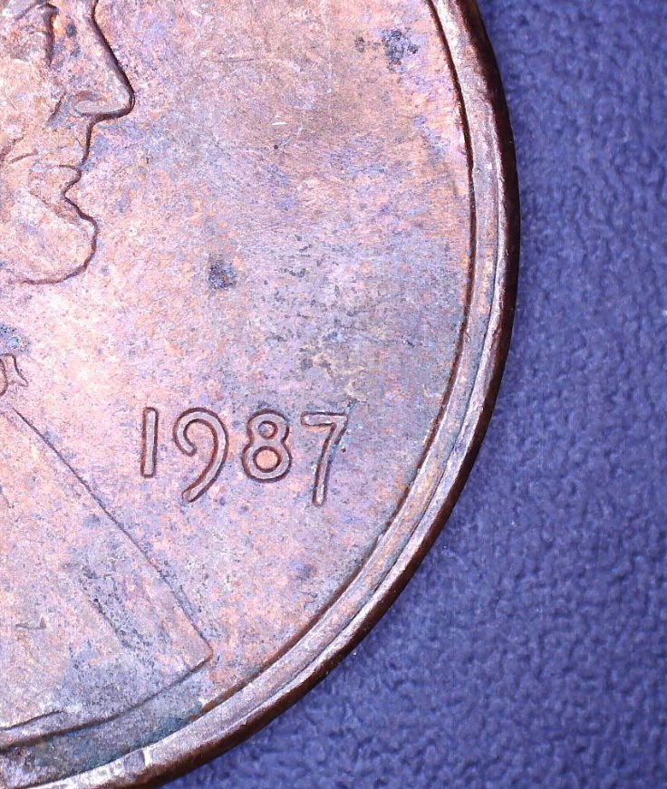 1987-P-Lincoln-Memorial-Cent-W/2-Die-Cracks-And-A-Mad.