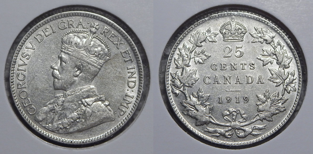1919-Canada-Quarter-Dollar