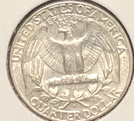 Dye-Clash-Or-Dye-Crack-1964-D-Washington-Quarter-Eagles-Neck