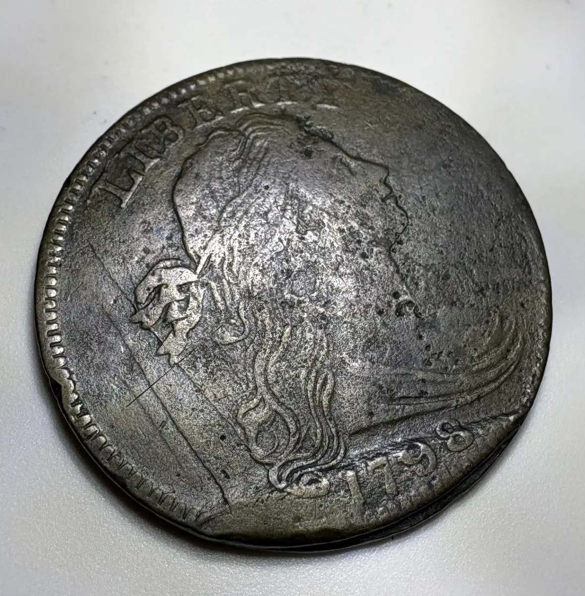 1798-Draped-Bust-Cent-With-Partial-Extra-Thick-Planchet