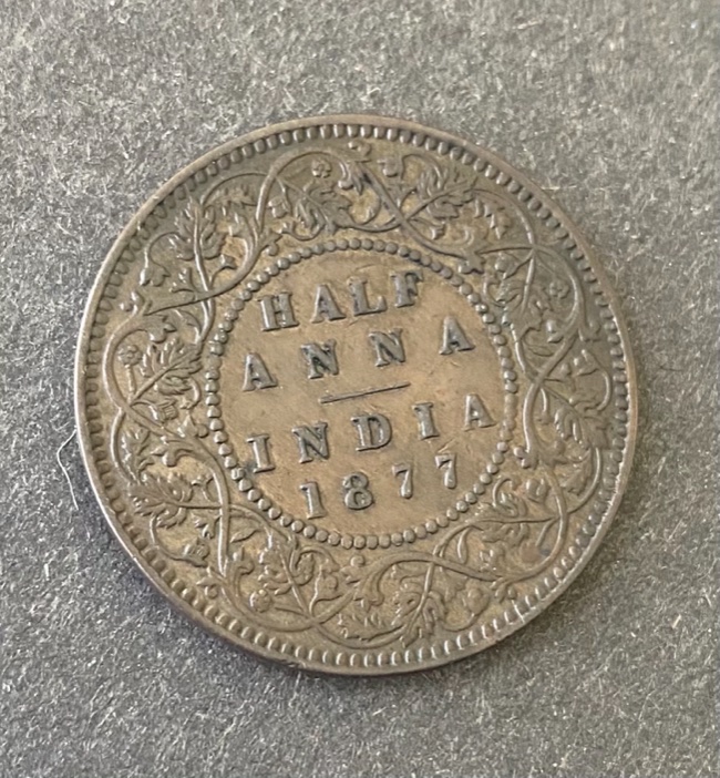 1/2-Annas-187*-Inidia-British