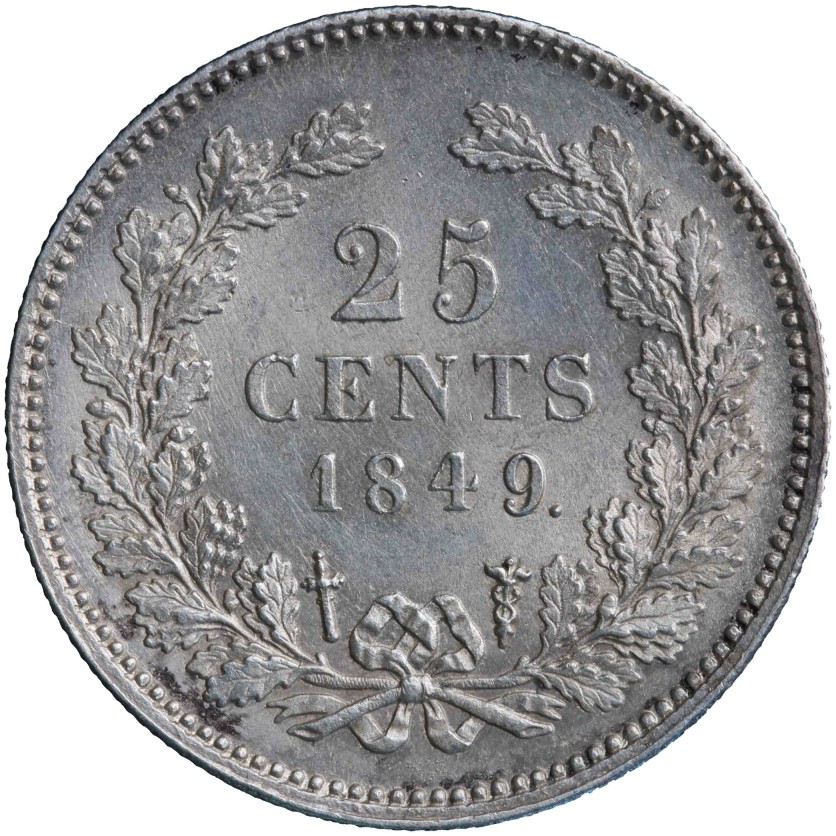 1849-Netherlands-25-Cents---No-Dot