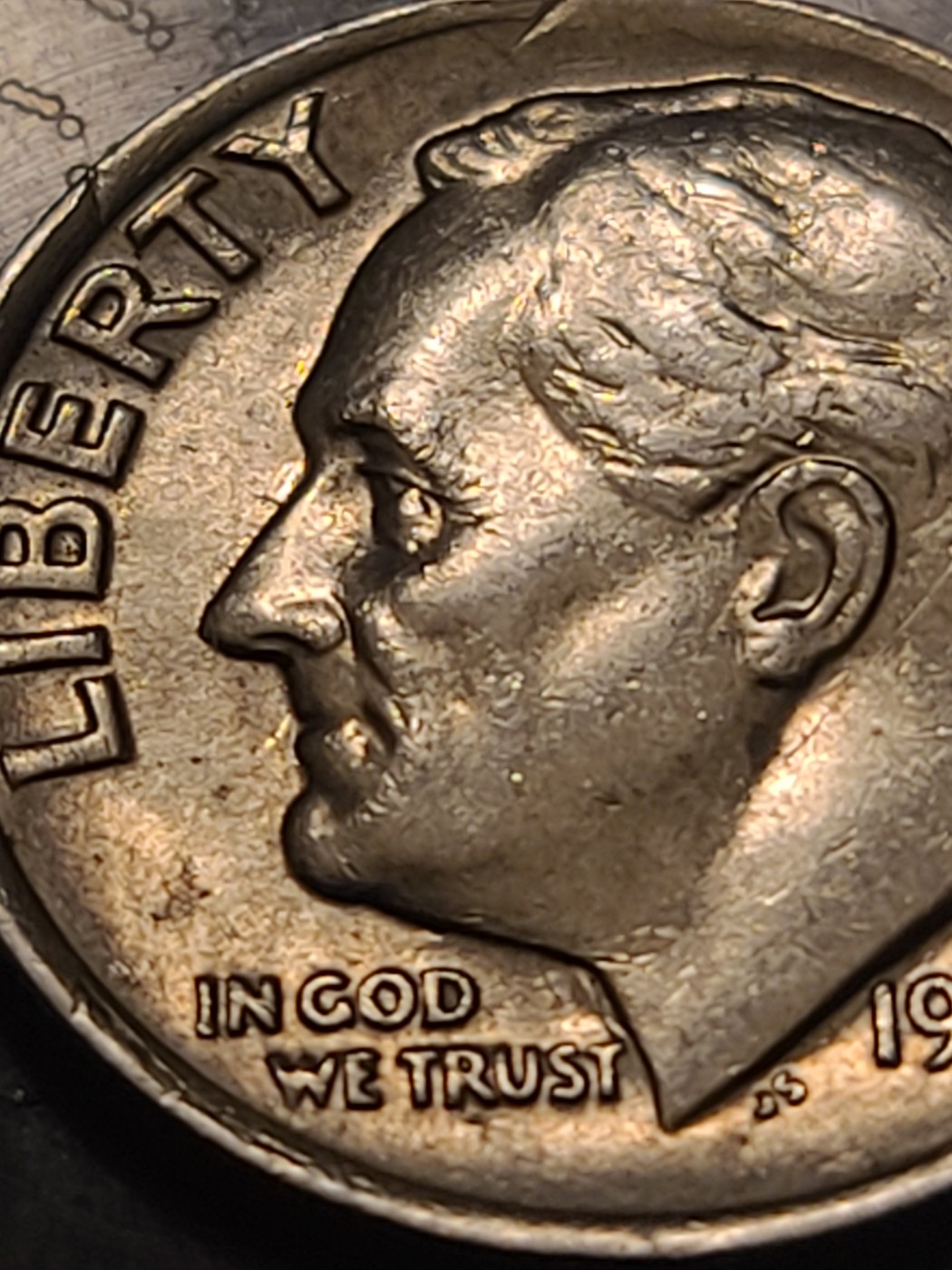 1985-P-Dime-Clashed-Die-Error