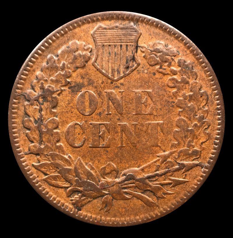 1883-Indian-Cent--Terminal-Die-State?-Crazy-Die-Breaks-On-Reverse.