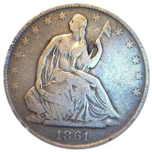 1861-O--Liberty-Seated-Half-Dollar---With-A-
