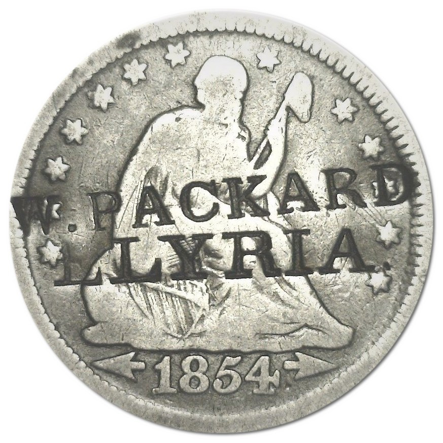 An-Ohio-Gunsmith-C/S-On-An-1854-Seated-Quarter