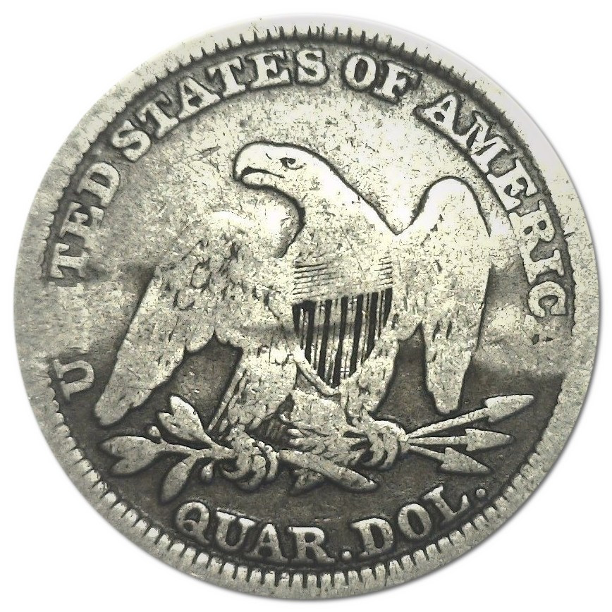 An-Ohio-Gunsmith-C/S-On-An-1854-Seated-Quarter