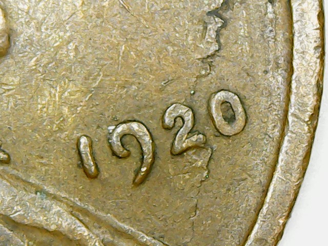 1920-Wheat-No-Mint-Lamination,-Grease,-Or-Die-Error?-Doubling-On-2,0