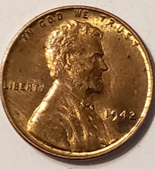 1942-Wheat-Wrong-Planchet-?-Yellowish-Tint