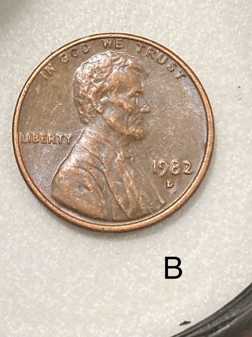 1982-Small-Date-Or-Large-Date-?-4-Different-Coins-A.b.c.d